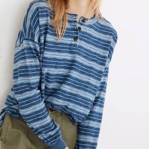 Madewell blue roster Henley tee